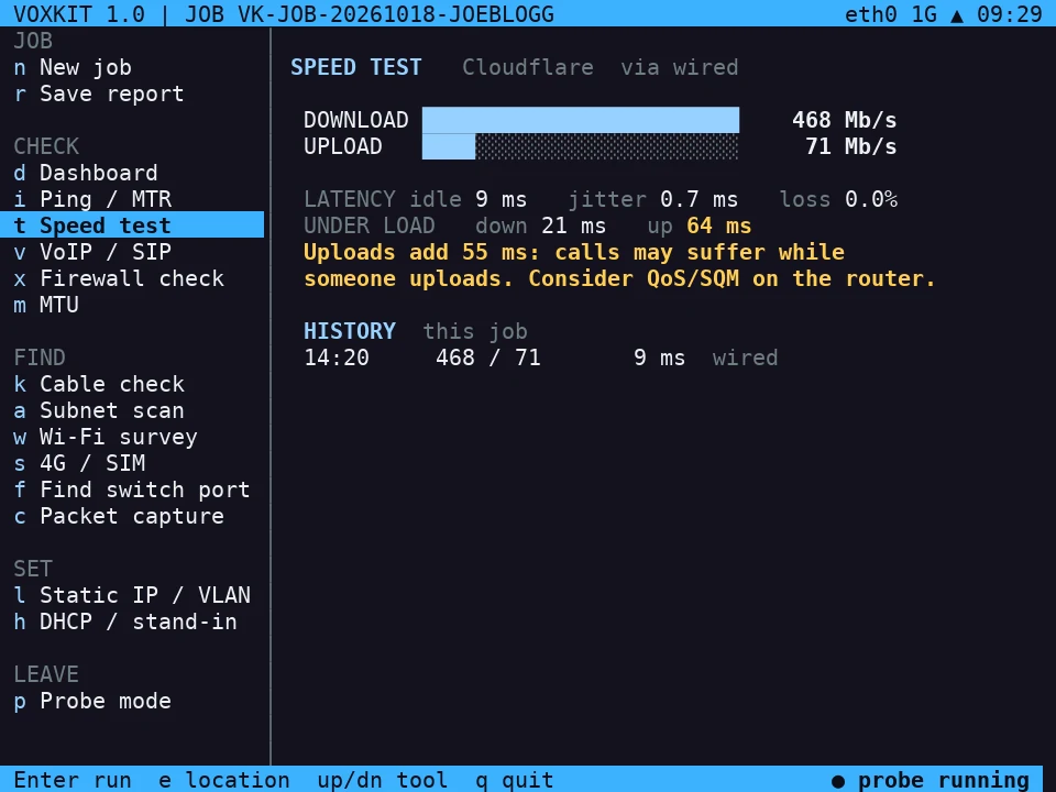 Speed test